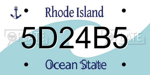 5D24B5 Rhode Island License Plate
