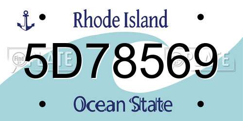 5D78569 Rhode Island License Plate