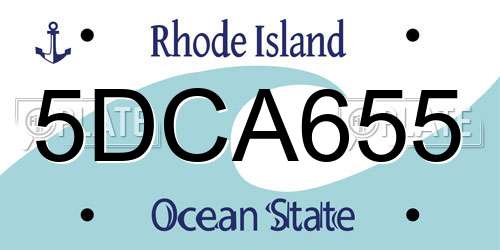 5DCA655 Rhode Island License Plate