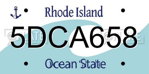 5DCA658 Rhode Island License Plate