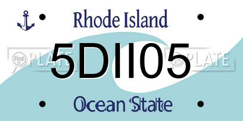 5DII05 Rhode Island License Plate