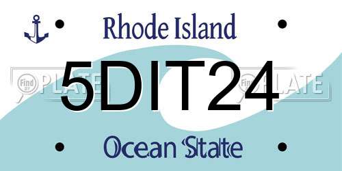 5DIT24 Rhode Island License Plate