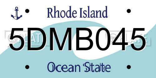 5DMB045 Rhode Island License Plate