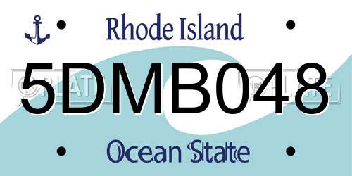 5DMB048 Rhode Island License Plate