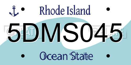 5DMS045 Rhode Island License Plate