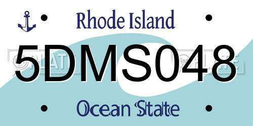 5DMS048 Rhode Island License Plate