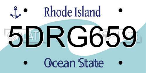 5DRG659 Rhode Island License Plate