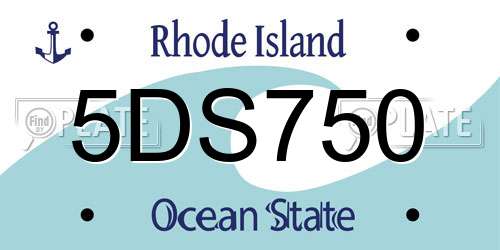 5DS750 Rhode Island License Plate