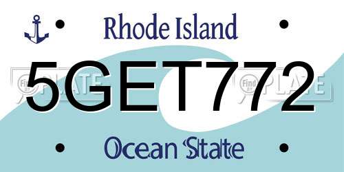 5GET772 Rhode Island License Plate