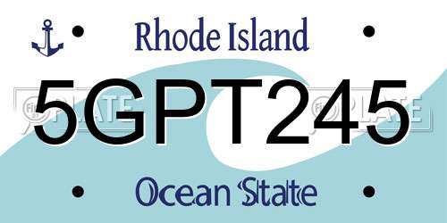 5GPT245 Rhode Island License Plate
