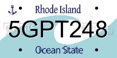 5GPT248 Rhode Island License Plate