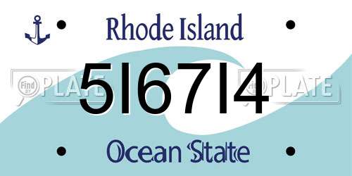 5I67I4 Rhode Island License Plate
