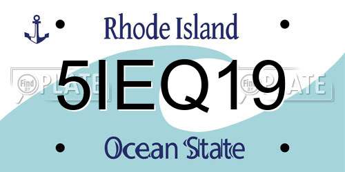 5IEQ19 Rhode Island License Plate