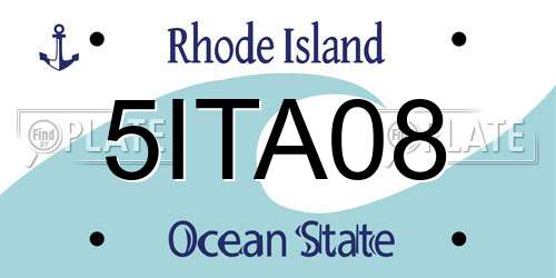 5ITA08 Rhode Island License Plate