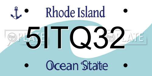 5ITQ32 Rhode Island License Plate