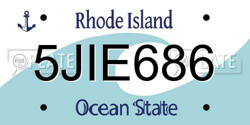 5JIE686 Rhode Island License Plate
