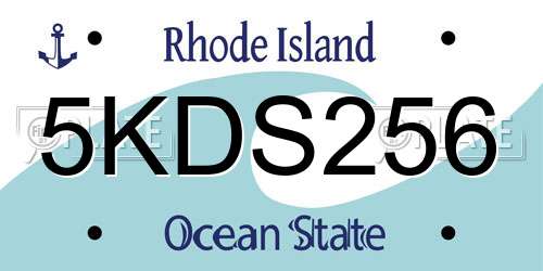 5KDS256 Rhode Island License Plate