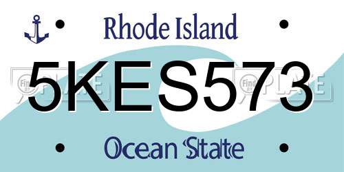 5KES573 Rhode Island License Plate