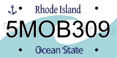 5MOB309 Rhode Island License Plate