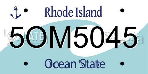5OM5045 Rhode Island License Plate