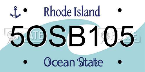 5OSB105 Rhode Island License Plate