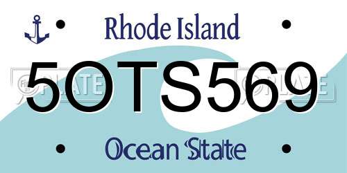 5OTS569 Rhode Island License Plate