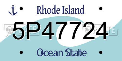 5P47724 Rhode Island License Plate