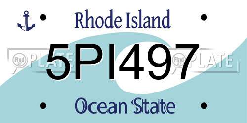 5PI497 Rhode Island License Plate