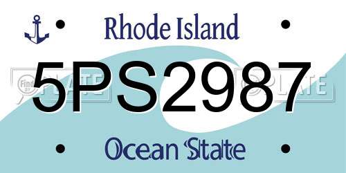 5PS2987 Rhode Island License Plate