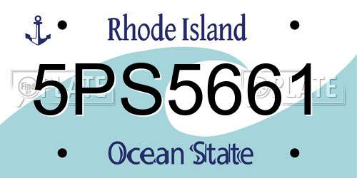 5PS5661 Rhode Island License Plate