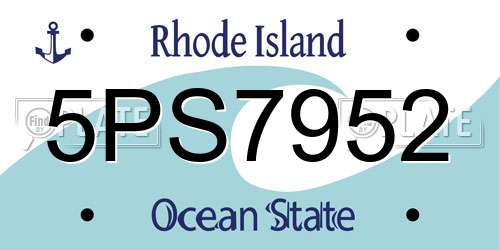 5PS7952 Rhode Island License Plate