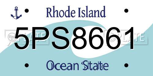 5PS8661 Rhode Island License Plate