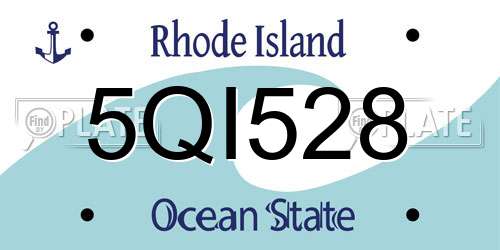 5QI528 Rhode Island License Plate
