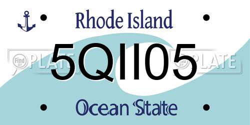 5QII05 Rhode Island License Plate