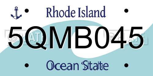 5QMB045 Rhode Island License Plate