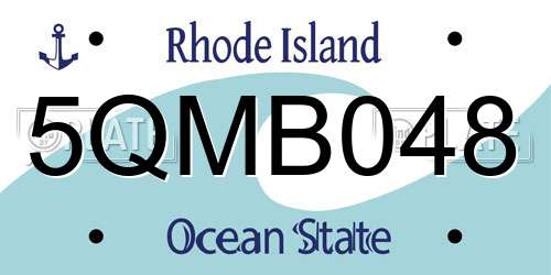 5QMB048 Rhode Island License Plate