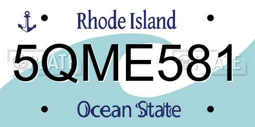 5QME581 Rhode Island License Plate