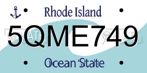 5QME749 Rhode Island License Plate