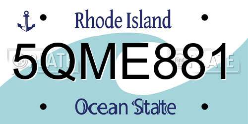 5QME881 Rhode Island License Plate