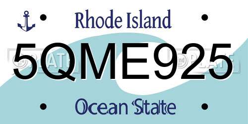 5QME925 Rhode Island License Plate