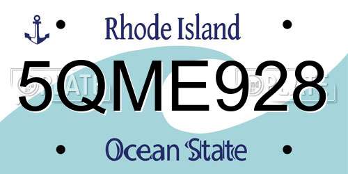 5QME928 Rhode Island License Plate