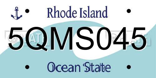 5QMS045 Rhode Island License Plate
