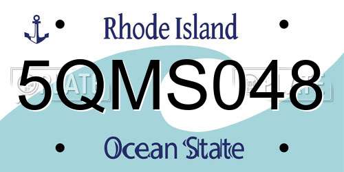 5QMS048 Rhode Island License Plate