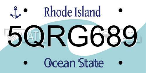 5QRG689 Rhode Island License Plate