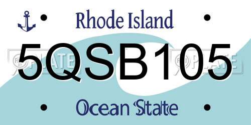 5QSB105 Rhode Island License Plate