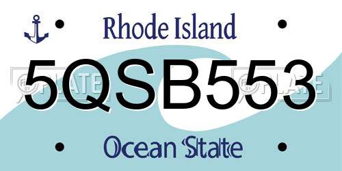5QSB553 Rhode Island License Plate