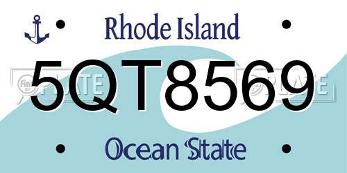5QT8569 Rhode Island License Plate