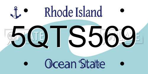 5QTS569 Rhode Island License Plate