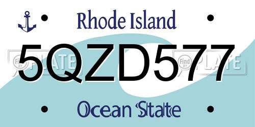 5QZD577 Rhode Island License Plate