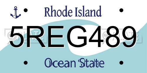 5REG489 Rhode Island License Plate